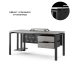 Стол офисный Kobor P-120/70 black/chicago Стол офисный Kobor P-120/70 black/chicago