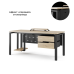 Стол офисный Kobor P-100/70 black/natural Стол офисный Kobor P-100/70 black/natural