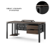 Стол офисный Kobor P-80/70 black/charlston Стол офисный Kobor P-80/70 black/charlston