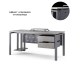 Стол офисный Kobor P-80/60 graphite/chicago Стол офисный Kobor P-80/60 graphite/chicago