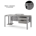 Стол офисный Kobor P-120/60 aluminum/chicago