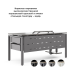 Стол офисный Kobor P-180/80 aluminum/chicago Стол офисный Kobor P-180/80 aluminum/chicago