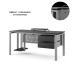 Стол офисный Kobor P-80/70 aluminum/wood Стол офисный Kobor P-80/70 aluminum/wood