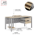 Стол офисный Kobor P-140/70 aluminum/natural Стол офисный Kobor P-140/70 aluminum/natural