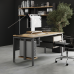 Стол офисный Kobor P-100/80 aluminum/natural