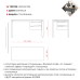 Стол офисный Kobor P-140/80 aluminum/natural Стол офисный Kobor P-140/80 aluminum/natural