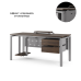 Стол офисный Kobor P-120/80 aluminum/charlston Стол офисный Kobor P-120/80 aluminum/charlston