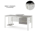 Стол офисный Kobor P-140/80 white/chicago