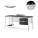 Стол офисный Kobor P-80/70 white/wood Стол офисный Kobor P-80/70 white/wood