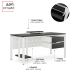 Стол офисный Kobor P-80/80 white/wood Стол офисный Kobor P-80/80 white/wood