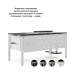Стол офисный Kobor P-80/80 white/wood Стол офисный Kobor P-80/80 white/wood