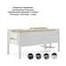 Стол офисный Kobor P-80/80 white/natural