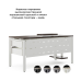 Стол офисный Kobor P-140/80 white/charlston Стол офисный Kobor P-140/80 white/charlston