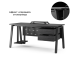Стол офисный Kobor A-120/60 black/wood