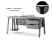 Стол офисный Kobor A-140/70 graphite/chicago Стол офисный Kobor A-140/70 graphite/chicago