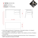 Стол офисный Kobor A-100/70 graphite/natural Стол офисный Kobor A-100/70 graphite/natural