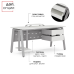 Стол офисный Kobor A-100/80 aluminum/premium