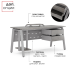 Стол офисный Kobor A-140/60 aluminum/chicago