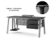 Стол офисный Kobor A-100/60 aluminum/wood Стол офисный Kobor A-100/60 aluminum/wood