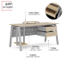 Стол офисный Kobor A-100/70 aluminum/natural