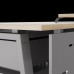 Стол офисный Kobor A-100/80 aluminum/natural