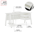 Стол офисный Kobor A-120/80 white/premium