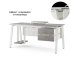 Стол офисный Kobor A-120/60 white/chicago