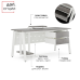 Стол офисный Kobor A-100/80 white/chicago Стол офисный Kobor A-100/80 white/chicago
