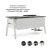 Стол офисный Kobor A-100/70 white/wood