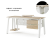 Стол офисный Kobor A-120/60 white/natural