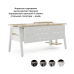 Стол офисный Kobor A-120/60 white/natural