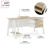 Стол офисный Kobor A-100/80 white/natural Стол офисный Kobor A-100/80 white/natural