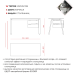 Стол офисный Kobor A-120/60 white/charlston