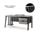 Стол офисный Kobor AB-120/60 black/chicago