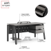 Стол офисный Kobor AB-140/80 black/chicago
