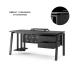 Стол офисный Kobor AB-120/60 black/wood