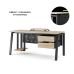 Стол офисный Kobor AB-140/80 black/natural Стол офисный Kobor AB-140/80 black/natural