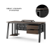Стол офисный Kobor AB-140/70 black/charlston Стол офисный Kobor AB-140/70 black/charlston