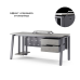 Стол офисный Kobor AB-100/60 graphite/chicago Стол офисный Kobor AB-100/60 graphite/chicago