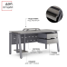 Стол офисный Kobor AB-160/60 graphite/chicago Стол офисный Kobor AB-160/60 graphite/chicago