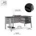 Стол офисный Kobor AB-100/80 aluminum/wood Стол офисный Kobor AB-100/80 aluminum/wood