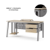 Стол офисный Kobor AB-160/80 aluminum/natural Стол офисный Kobor AB-160/80 aluminum/natural