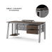 Стол офисный Kobor AB-180/60 aluminum/charlston Стол офисный Kobor AB-180/60 aluminum/charlston