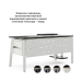 Стол офисный Kobor AB-80/80 white/wood Стол офисный Kobor AB-80/80 white/wood