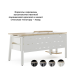 Стол офисный Kobor AB-180/70 white/natural Стол офисный Kobor AB-180/70 white/natural