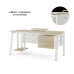 Стол офисный Kobor AB-100/80 white/natural