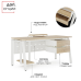 Стол офисный Kobor AB-140/80 white/natural Стол офисный Kobor AB-140/80 white/natural