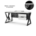 Стол офисный Kobor W-140/80 black/premium