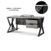 Стол офисный Kobor W-120/70 black/chicago Стол офисный Kobor W-120/70 black/chicago