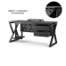 Стол офисный Kobor W-140/70 black/wood